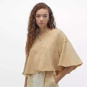 Urban Outfitters Gianna Circle Tee Yellow Oversized Shirt Women’s Size XS